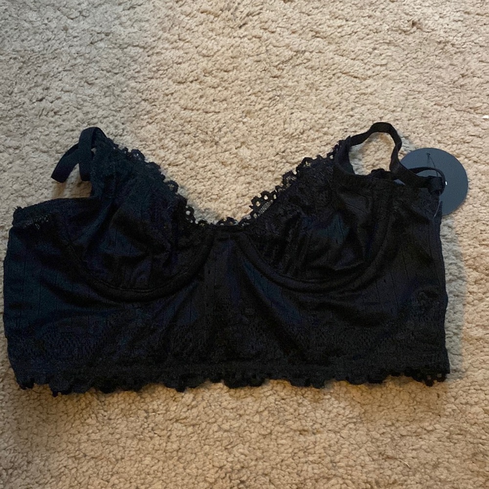 Black lace bralette